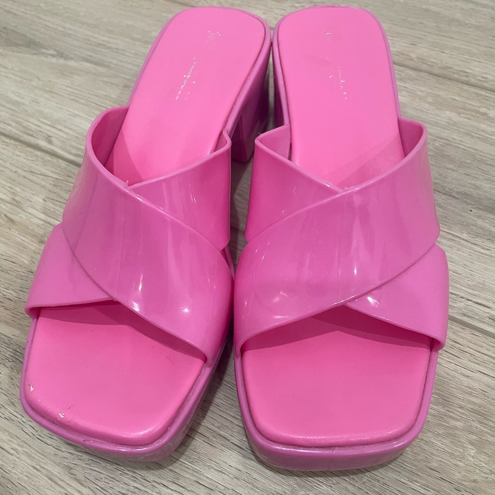 Pink Jeffrey Campbell sandals / heels